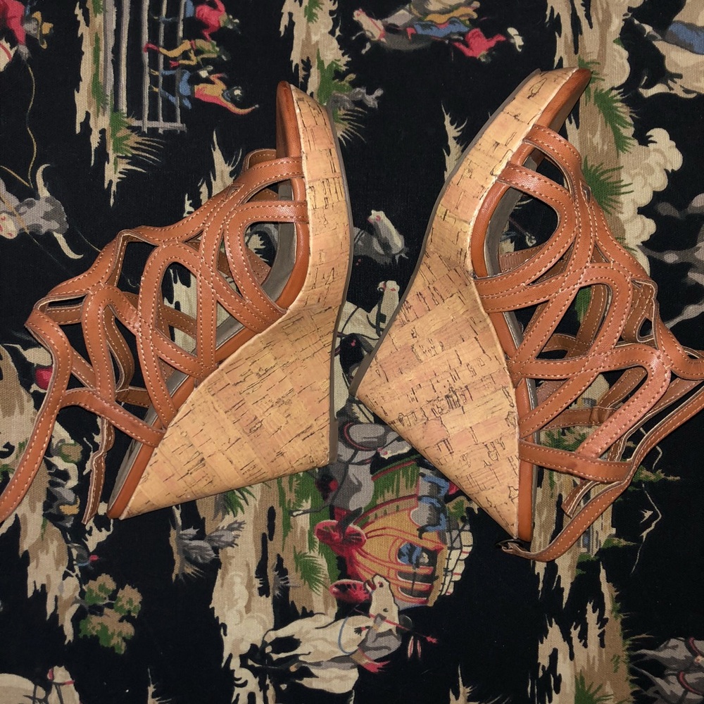 Brown wedges! Worn once to a banquet!